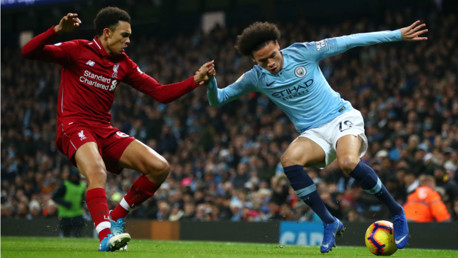 STICK OR TWIST: Leroy Sane puts Trent Alexander-Arnold under pressure