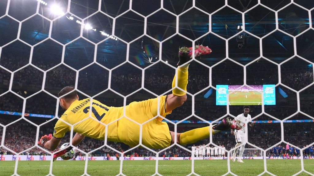 AGONY: Bukayo Saka's penalty is saved to hand Italy victory