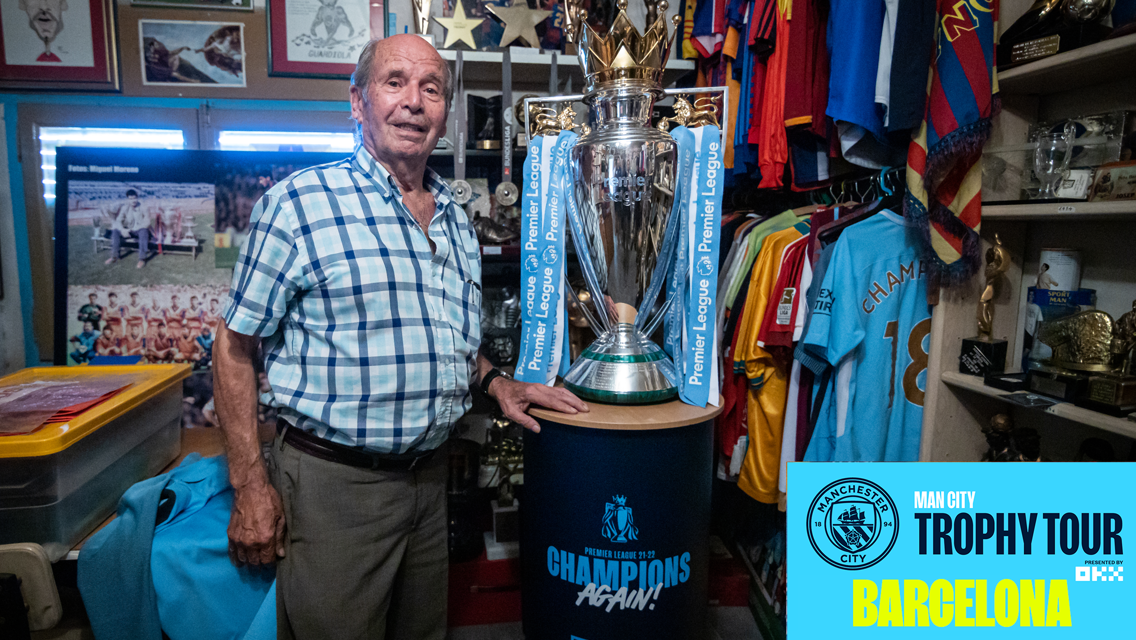 Premier League trophy visits Pep Guardiola's hometown