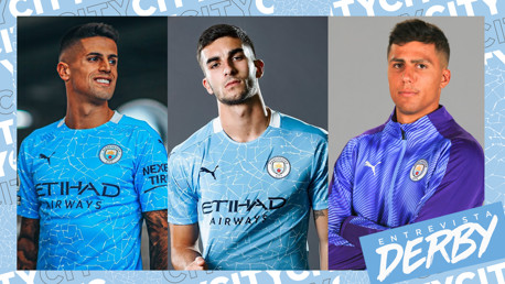 João Cancelo, Rodrigo e Ferrán Torres falam sobre o derby