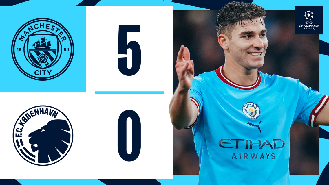 City 5-0 FC Copenhagen: UEFA Champions League highlights