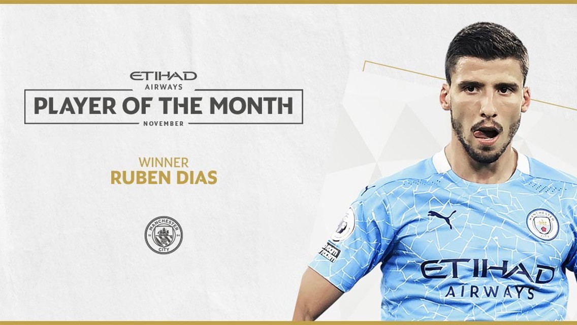 Dias Terpilih Menjadi Pemain Terbaik Etihad Bulan November