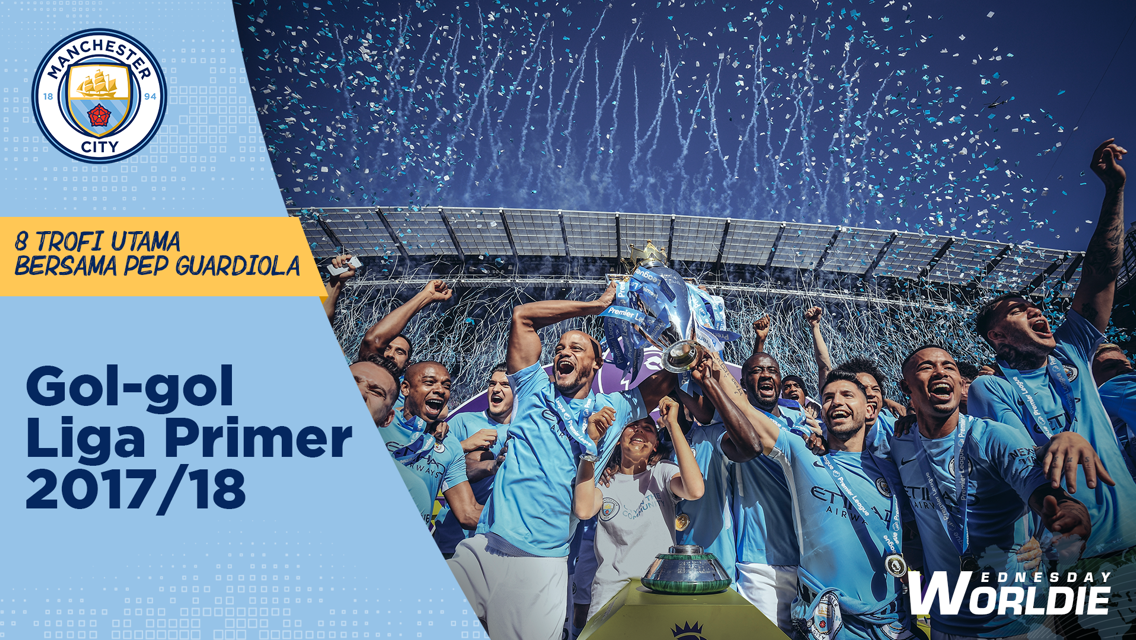 Gol-gol di 8 Trofi Utama di Bawah Asuhan Pep l Liga Primer  17/18 