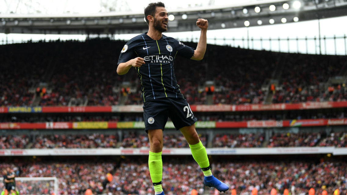WHAT A HIT! Bernardo celebrates his goal