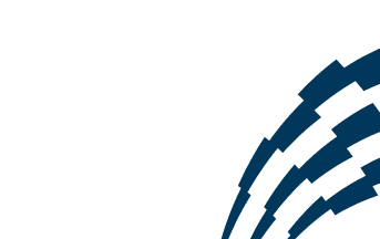 A graphic of blue arc lines converging towards the top right corner on a white background.