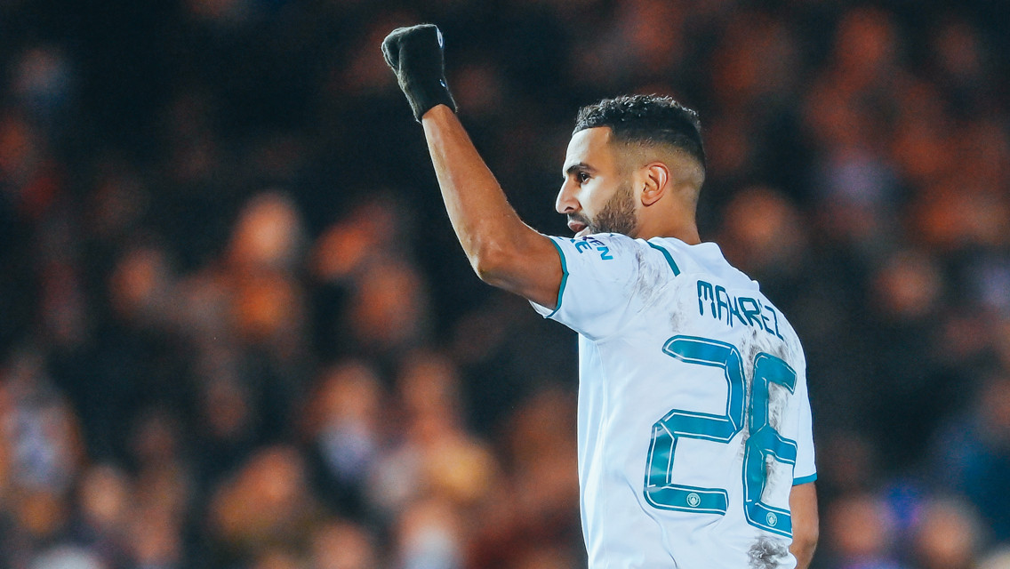 FIST PUMP: Mahrez enjoyed his goal!