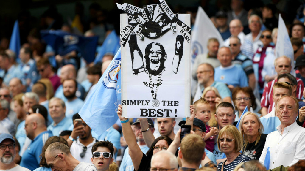 CAPTAIN FANTASTIC : The fans show their appreciation for skipper Vincent Kompany