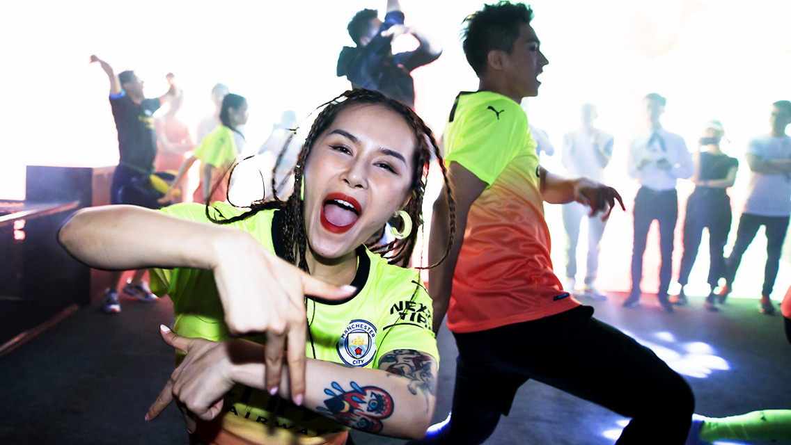 LAUNCH PARTY: Puma unveiled the new City kit in Shanghai ahead of the Club's summer tour