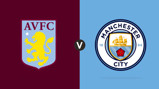 Aston Villa v Man City crests, Match Day Live