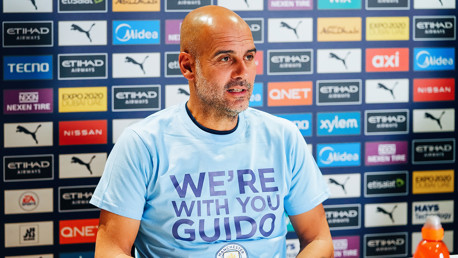 Pep Guardiola sends message of support to City fan attacked in Belgium