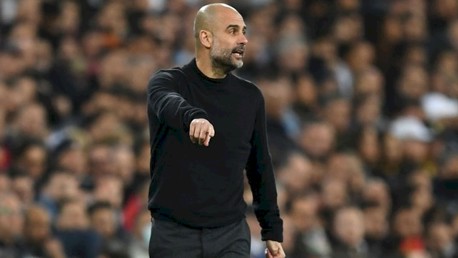 Guardiola elogia la actuación en el Bernabéu
