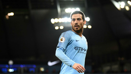 UNDER THE LIGHTS: A dominant David Silva controlling the midfield