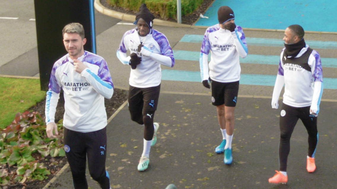TRAINING: The players arrive at the CFA for training after securing a 4-1 victory over Port Vale.
