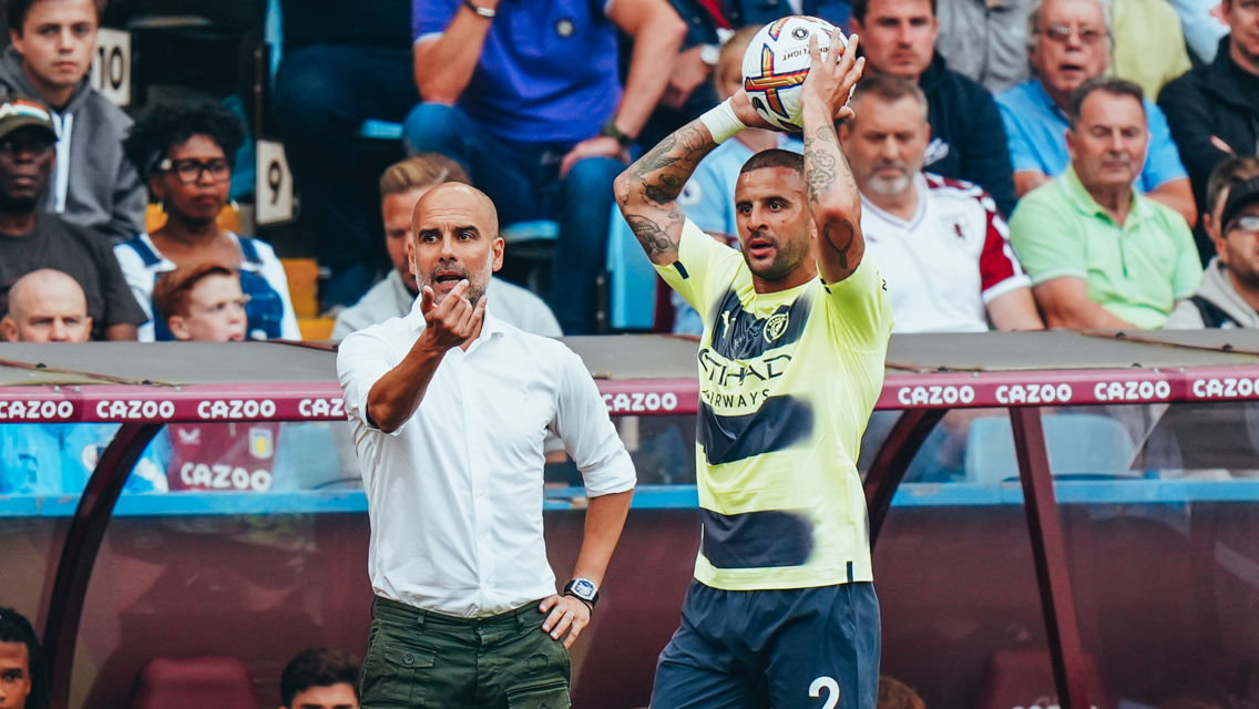 PEP TALK: Some instructions from the boss before the throw in.