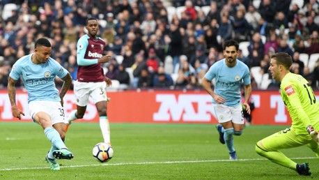 ​CALM AS YOU LIKE: Gabriel Jesus extends City's lead on 53 minutes.
