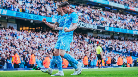 DOUBLE TROUBLE: Fist pumps all around!