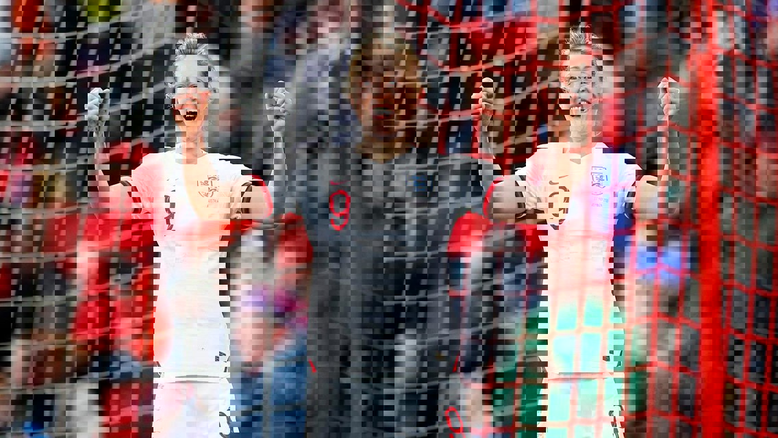 White marks 100th England cap with goal in win over Austria 