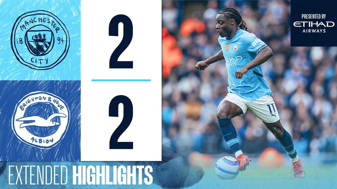 City 2-2 Brighton: Extended highlights