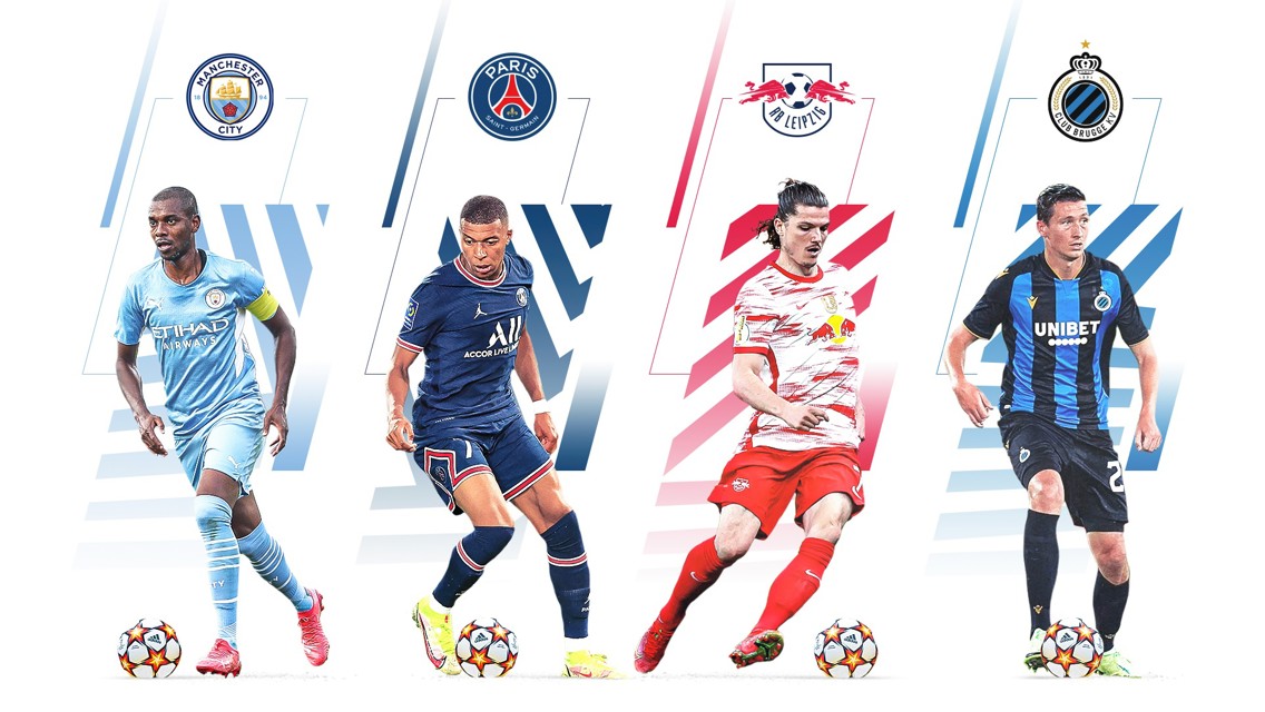 City enfrenta PSG, Leipzig e Club Brugge na Liga dos Campeões 2021/22